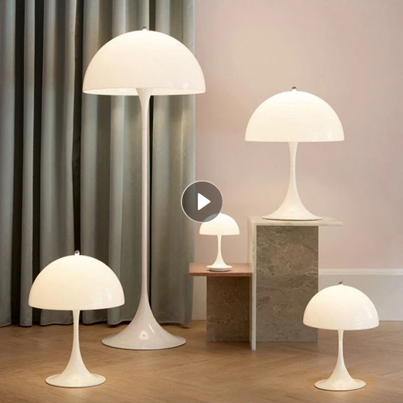 

LED Mushroom Table Lamp Modern Minimalist Bedroom Bedside Lamp Office Study Reading Lighting Desk Lamp For Romantic Home Decor