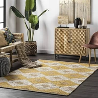 rug 100 jute rectangle natural braided floor mat handmade reversible runner rug