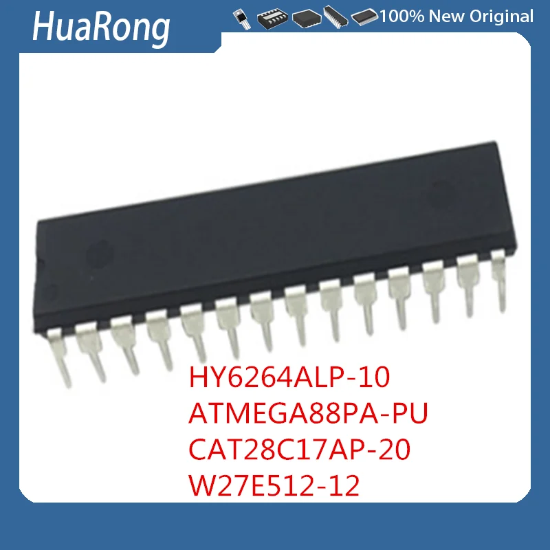 10 шт./партия HY6264ALP-10 6264 ATMEGA88PA-PU ATMEGA88PA ATMEGA88P MEGA88 CAT28C17AP-20 CAT28C17AP W27E512-12 28