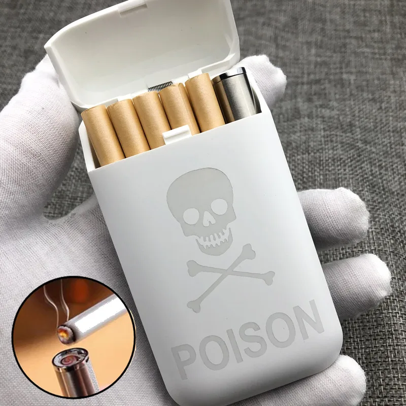 10-20pcs Cigarette Case With Lighter Gift For Smoking