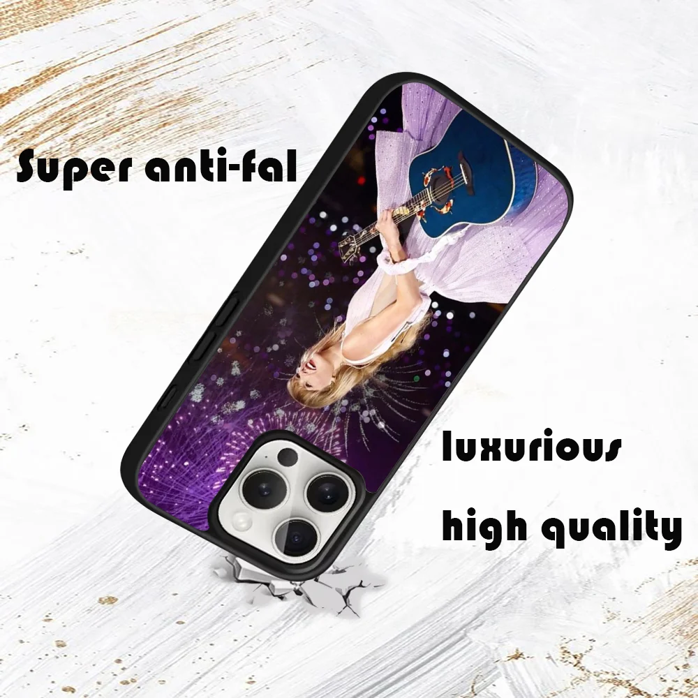 Singer T-Taylor S-Swifts Phone Case For iPhone 16 15 14 13 12 11 Pro Max Plus Mini PC Fashion High Quality mirror phone case