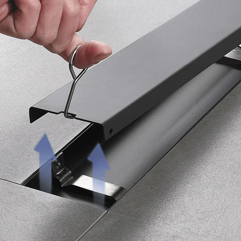 60 см невидимый слив для пола из нержавеющей стали прямоугольный против запаха