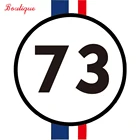 73 креативные автомобильные Стикеры с Herbie the love bug, Полиэтиленовая Наклейка на окно холодильника мотоцикла, 14 см x 11 см