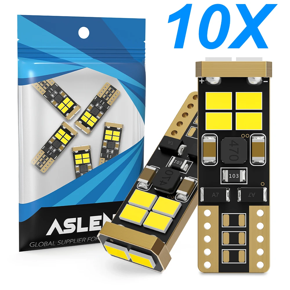 Светодиодная лампа T10 W5W для салона автомобиля, 10 шт., 3020 Дюймов, 10 шт., 12 В, 6000k, белая светодиодная купольная лампа для багажника Audi A6 C5 A1 A3 A4 B9 B8 B6 A6 C5