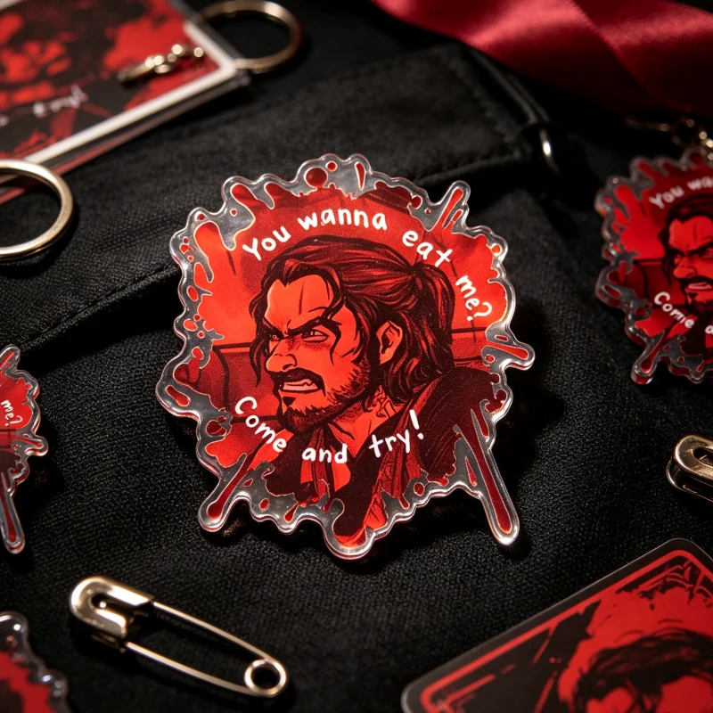 Фото Акриловый значок Iron Lung Simon the Butcher, фан-арт Маркиплаера, аксессуар для косплея, украшение для рюкзака, коллекционный подарок по инди-игре. №4