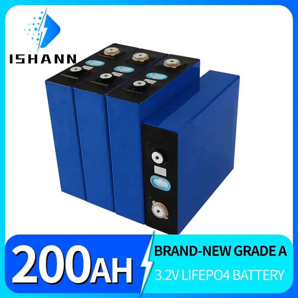 

16PCS 3.2V 200Ah Lifepo4 Batteri Rechargeable Battery Pack For RV Electric Car Solar Energy Storage System Cells EU US TAX FREE