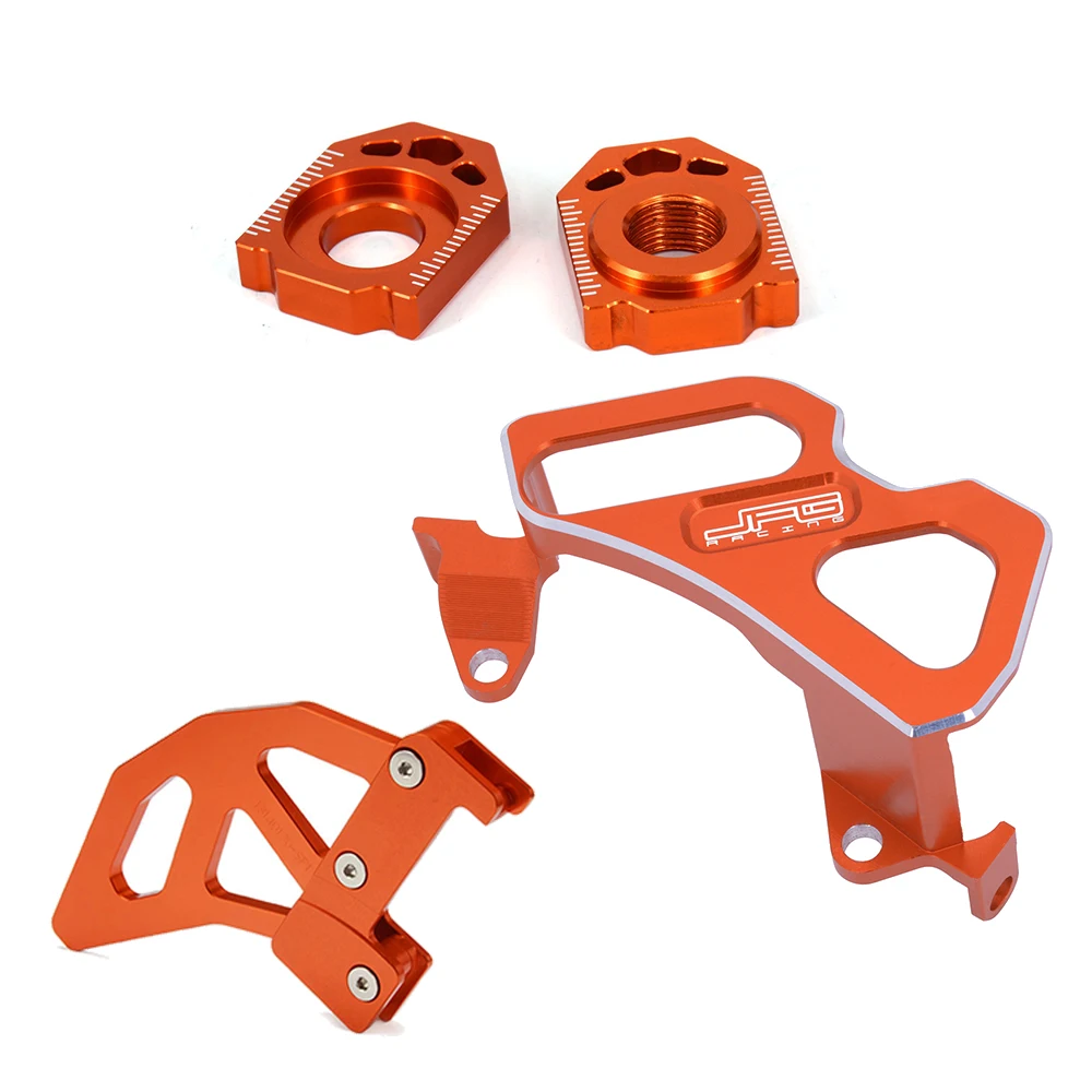 

Motorcycle Chain Adjuster Axle Block Brake Caliper Disc Rotor Cover Guard Protector For KTM SX XC EXC EXC-F XC-F SX-F 125-530