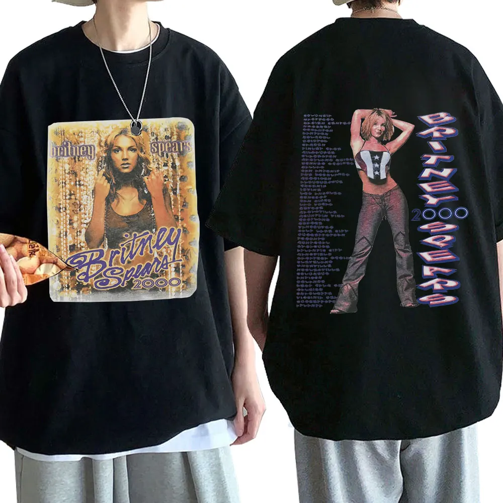 Britney Spears Beautiful Photo Men Women's T-shirt Summer Cotton Casual Tshirt Female Harajuku Short Sleeve Tops Tees Oversized