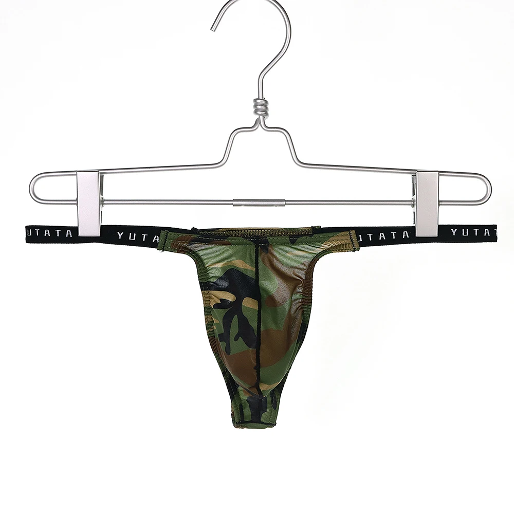 

2022 Camouflage Sexy Bulge Pouch G-String Bikini Men Breathable Low Rise Thong Briefs Panties Gays Clothes Cuecas Masculinas