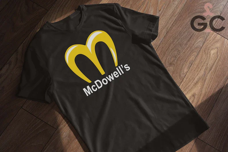 

McDowell's Mens T-Shirt Men's Tshirt Vintage funny t-shirt for men novelty mens gift tshirt men graphic Movie Shirt
