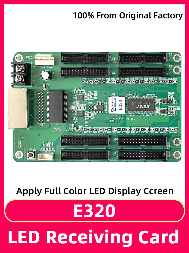 Colorlight E320, полноцветный дисплей, внутренняя реклама, большой экран, синхронная карта управления приемом для небольшого расстояния