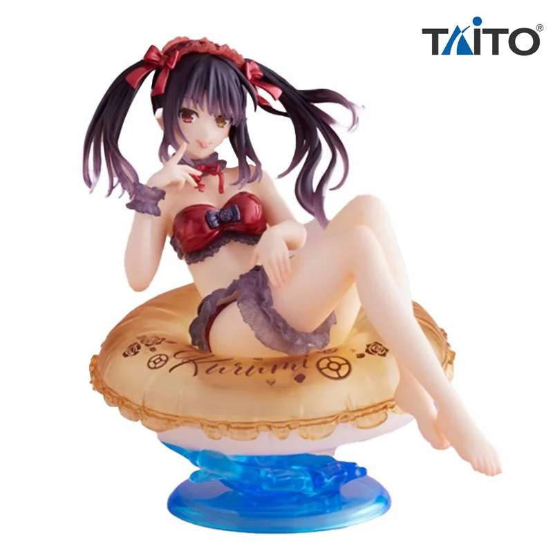 

Оригинальная фигурка Taito Date A Live, фигурка Tokisaki Kurumi Pool вечерние Ver, коллекционная аниме модель, игрушка, рождественский подарок, игрушки