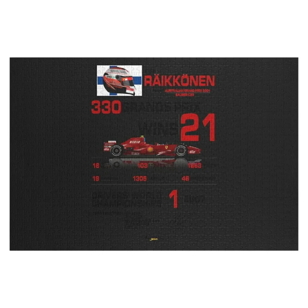 Kimi Raikkonen - F1 Stats с дизайном автомобиля и шлема футболка raikkonen головоломка для