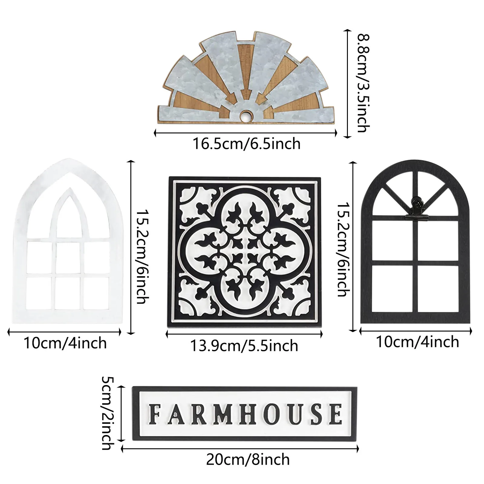 5 шт. многоярусный поднос в фермерском стиле плоские украшения мини деревянный