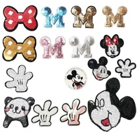 cartoon disney sequin patch cloth sticker diy decorative clothing accessories mickey letter embroidery mickey palm sticker