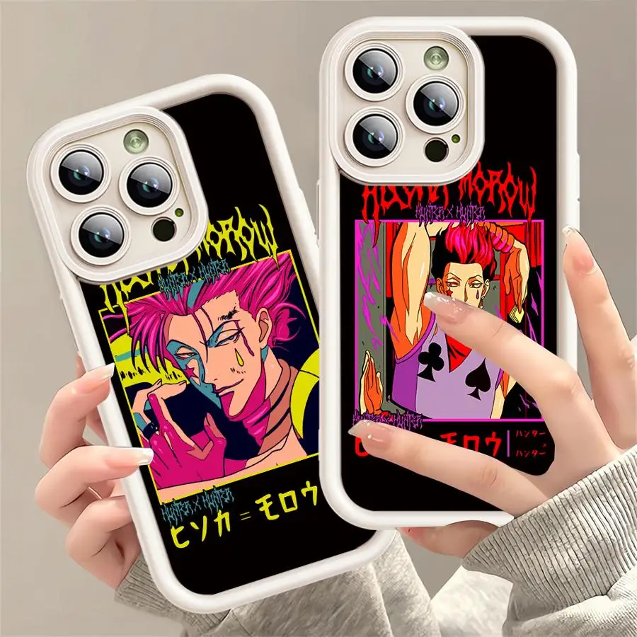 Чехол для телефона Hisoka Anime Hunters X iPhone 16 15ProMax 13 Mini 12Pro 11 Pro 14Plus 13ProMax мягкий роскошный