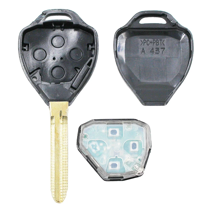 2/3 кнопочный телефон 433 МГц 4D67 чип TOY43 необработанное лезвие для Toyota RAV4 Corolla Camry 2006