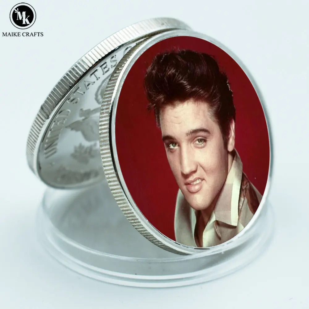 

Посеребренные Юбилейные Монеты Elvis Presley, декоративные монеты