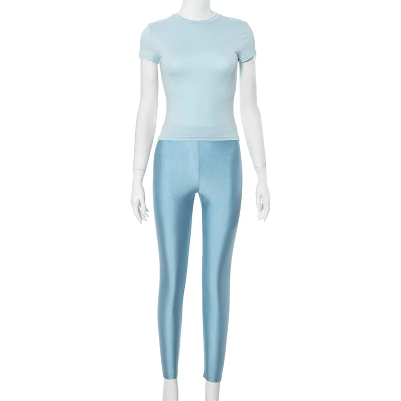 Укороченный топ узкие брюки комплекты из 2 предметов женская сексуальная осенняя