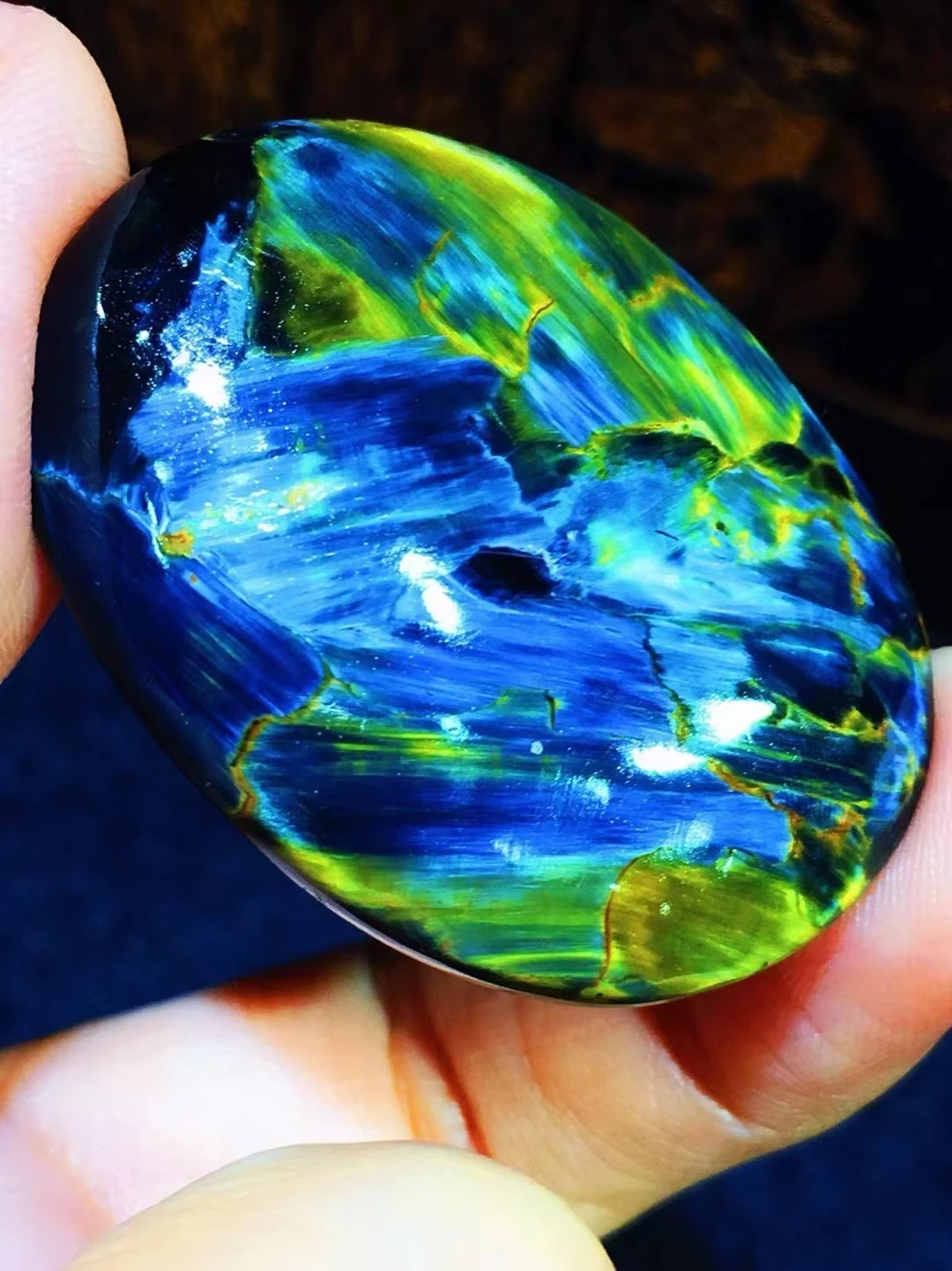 Натуральный Синий Питерсит Круглый Кулон 39 7x29 7x6 8 мм Овальный Женский Мужской