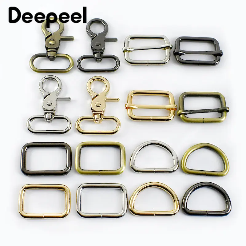 

4Pcs 20-38mm Metal Bag Strap Ring Buckle Backpack Webbing Connect Adjustment Sliders Buckles Hook Clasp DIY Hardware Accessories