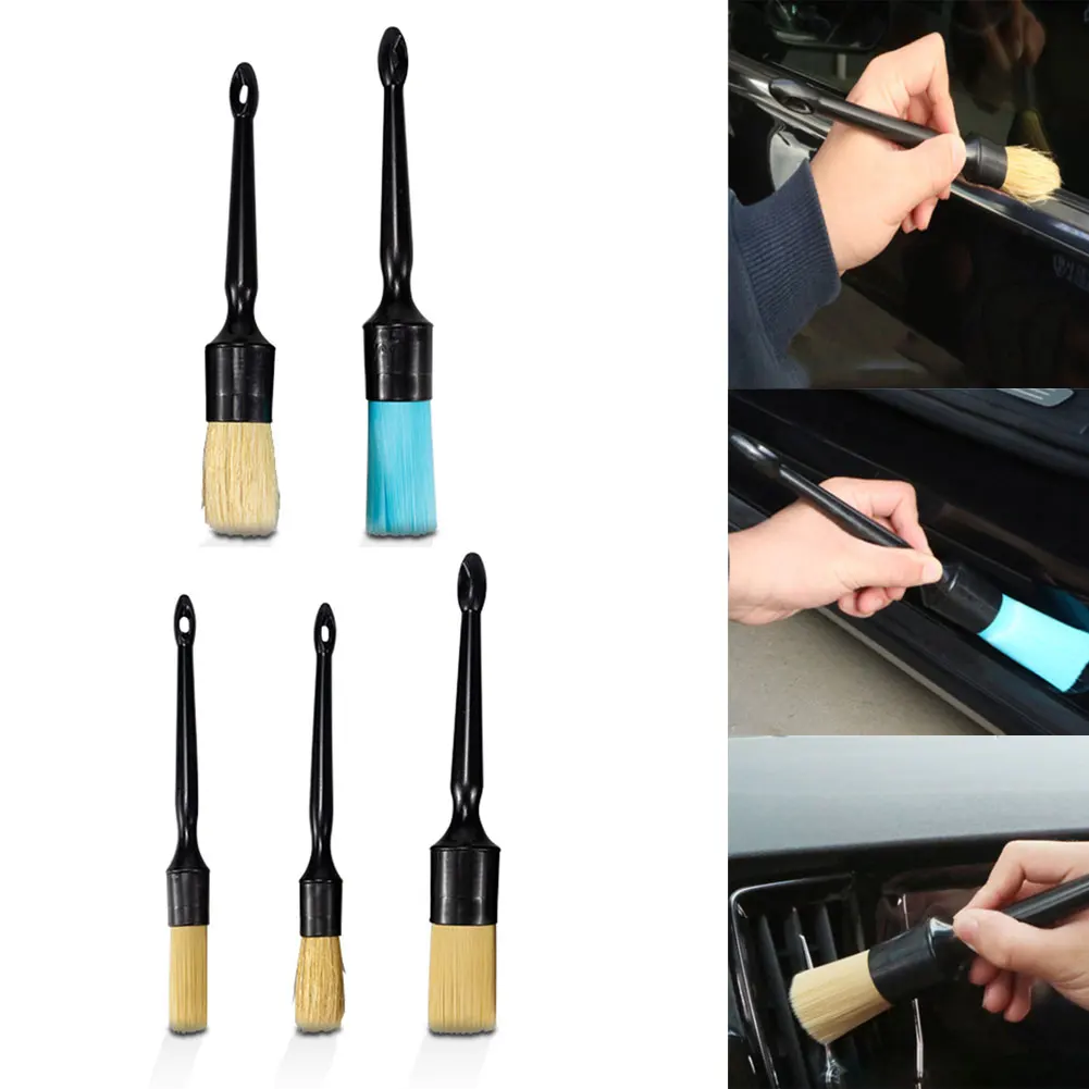 

5pcs Car Cleaning Brush Wash Air Outlet Detailing Brush Auto Cleaning Dashboard Accessories Detailing Brush Set