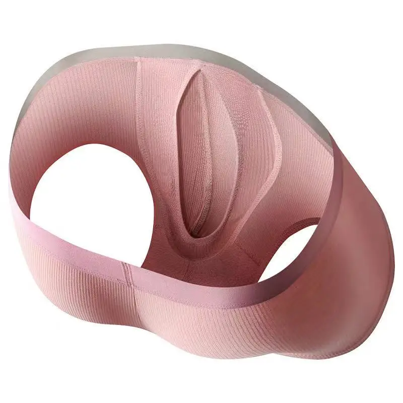 Men's Threaded Breathable Comfort Boxer Pants U Convex Pouch Bag Design Boys Panties