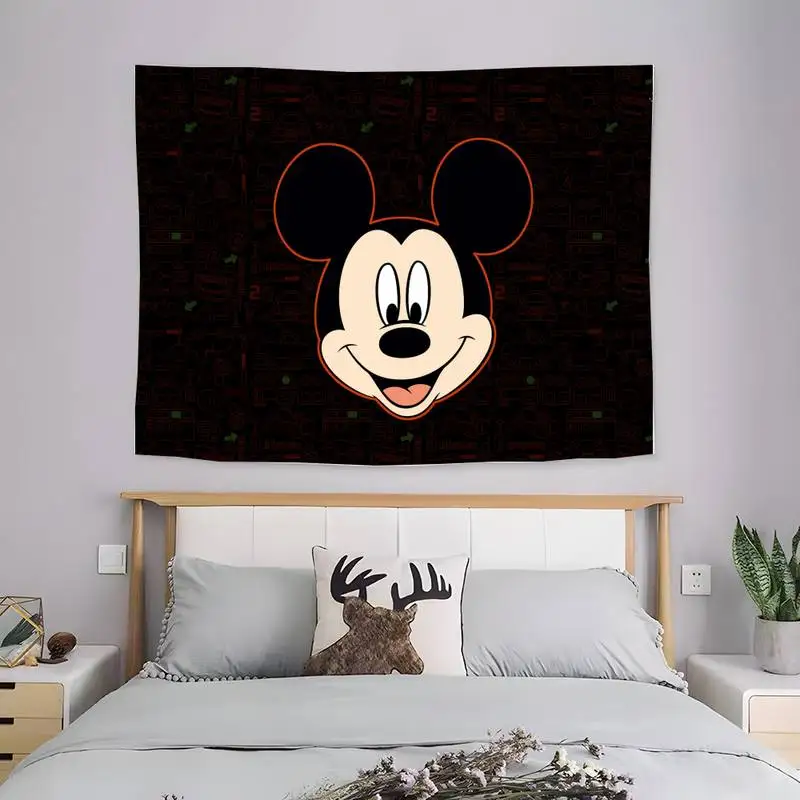 

Disney Mickey Mouse Tapestry Picnic Blanket Bedspread Beach Towel Yoga Mat Tablecloth Curtains Home Decor Room Bedroom