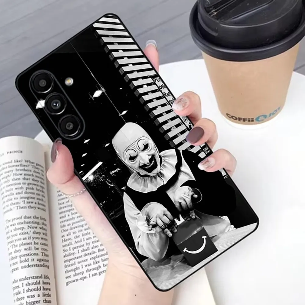 Art the Clown horror T-Terrifier Phone Case For Samsung S 25 24 21 22 23 30 20 Ultra Plus Fe Lite Note 10 9 5G Black Soft