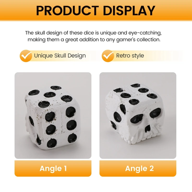 Кости с черепом 6-сторонняя кость уникальный подарок для геймера ролевой