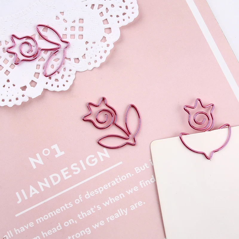 

9pcs paperclip bookmark creative cute cartoon animal Christmas night sleepless folder special-shaped paperclip