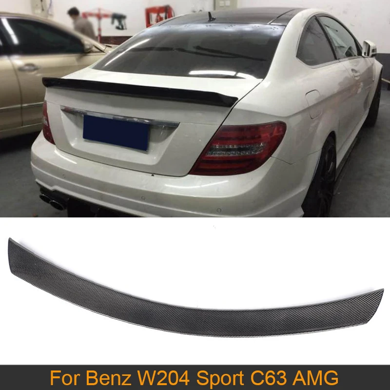 

Carbon Fiber Rear Trunk Boot Spoiler Lip Wing For Mercedes Benz W204 C204 C63 AMG C200 C250 C300 2 Door Coupe 2008-2014