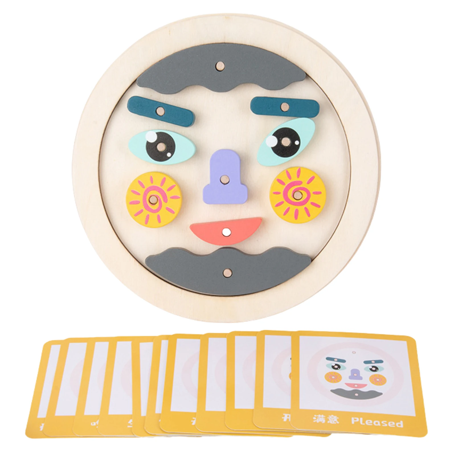 

3D Face Changing Puzzle Wooden Toys For Children Cartoon Face Kids Baby Early Educational Learning Puzzles Wood Toys