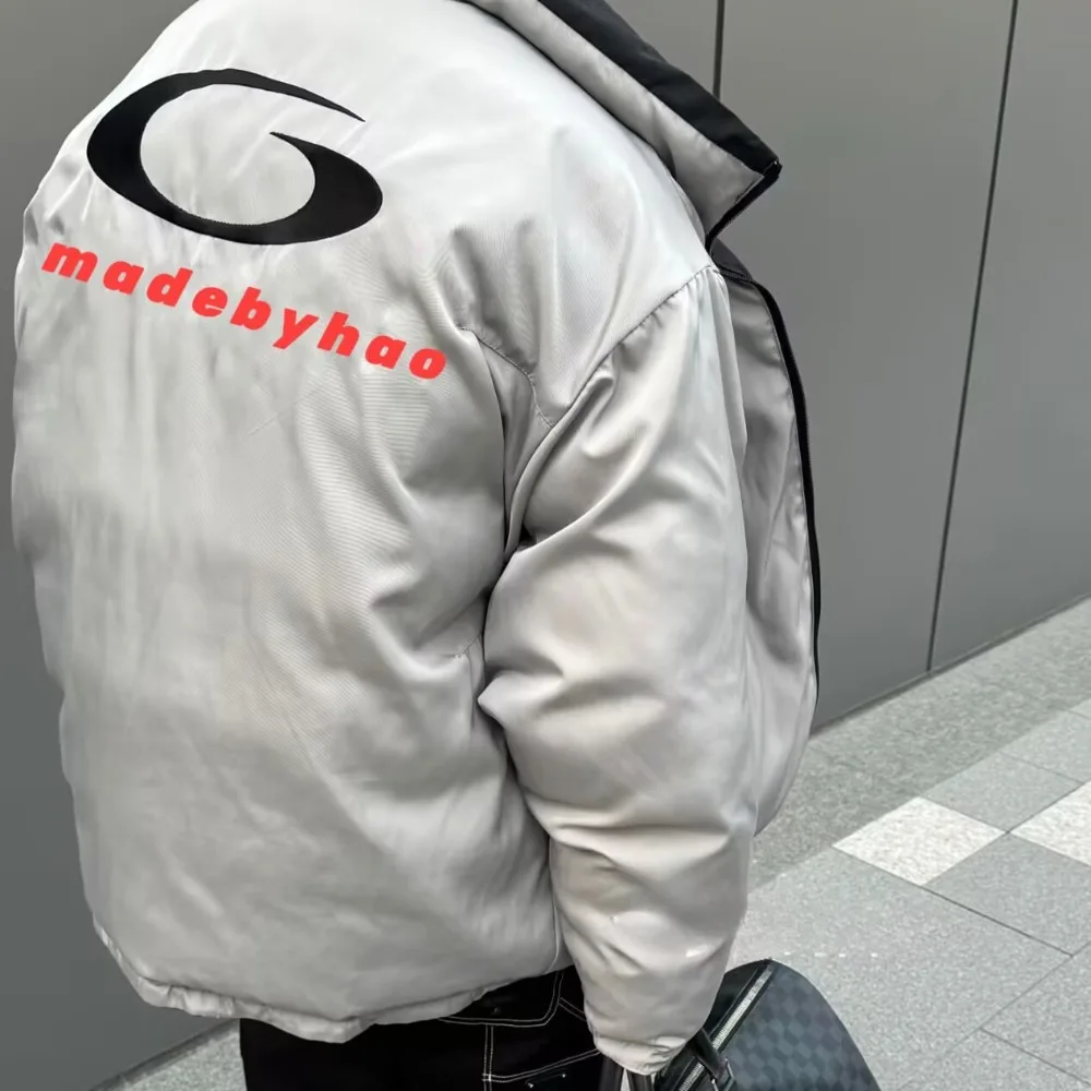 NIGO Мужская двусторонняя хлопковая куртка High Street черная серебристая