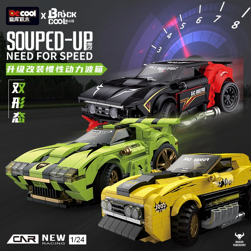 

DECOOL KC201 KC202 KC203 высокотехнологичная спортивная модель гоночного автомобиля, конструктор, игрушки, рождественские подарки