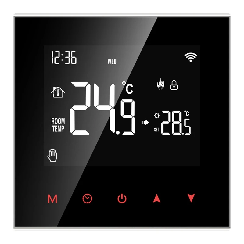 

Tuya Wifi Smart Thermostat Water Heating Temperature Controller LCD Temperature Control Panel Work For Alexa/Google Home/Alice