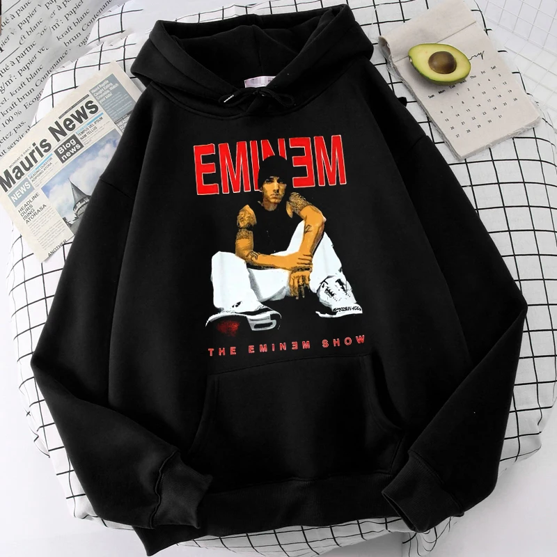 Eminem Hoodies Men Fashion Coat Harajuku Rapper Hoodie Kids Hip Hop Clothing Boys Tracksuit Men Women Sweatshirt Pullover Rock