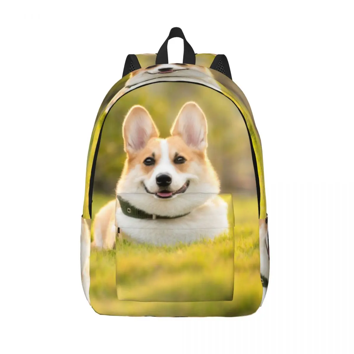 

Corgi Dog On The Grass Backpack Unisex Travel Bag Schoolbag Bookbag Mochila