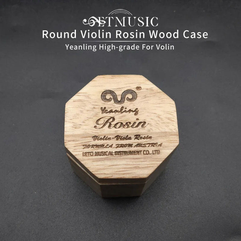 

Yeanling High-grade Violin Viola Cello Rosin Round Shape with Wooden Box Violin Parts