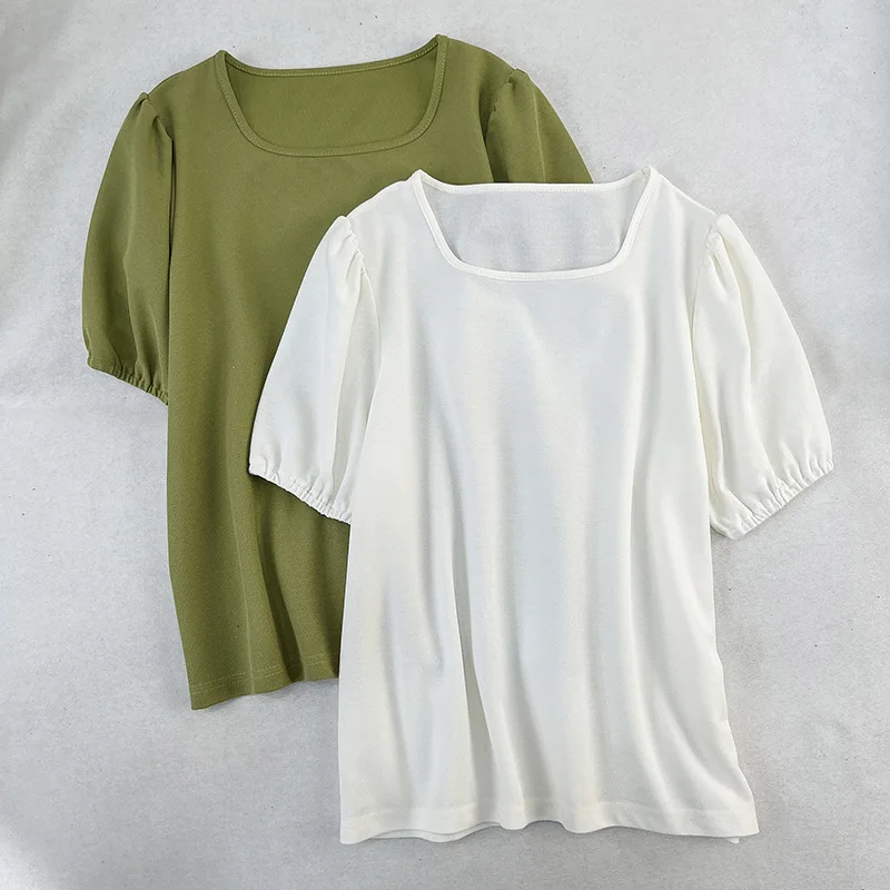 

2022 Summer Cotton Maternity T-Shirt Women Casual Short Sleeves White