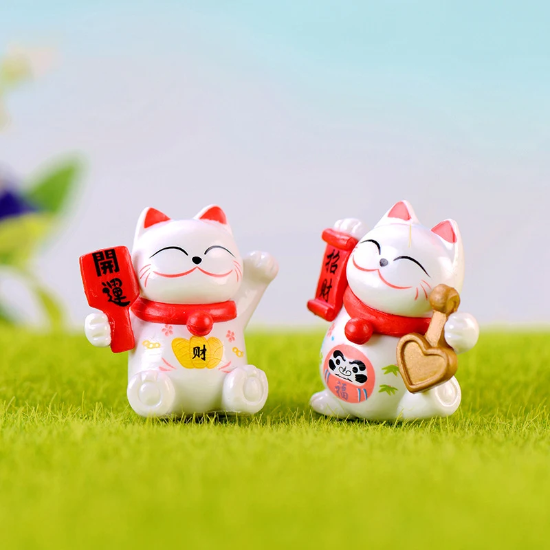 Мультяшное украшение Lucky Cat мини-украшение Maneki Neko каваи украшения креативная