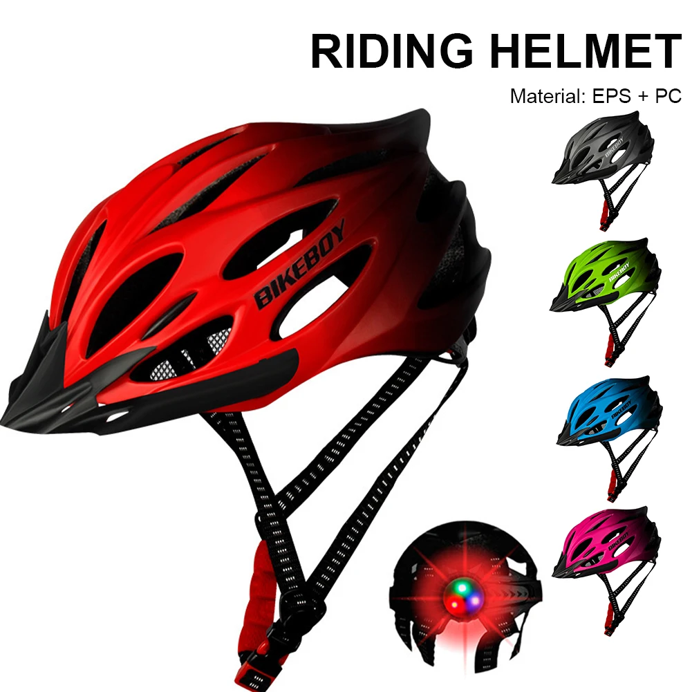 Велосипедный шлем со светодиодной подсветкой профессиональный ультралегкий для