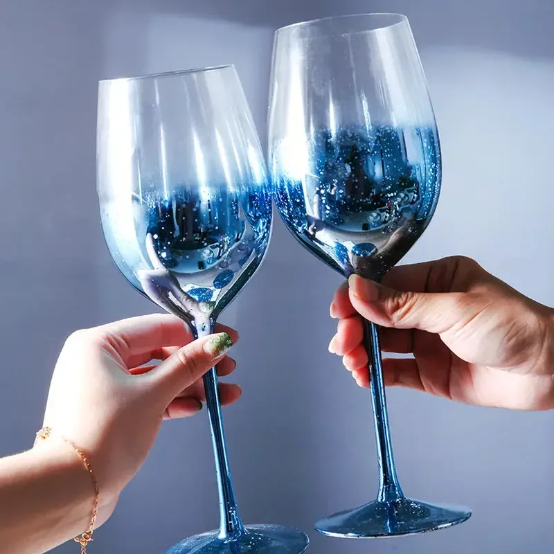 Star Sky Crystal Glass Goblet Blue Red Wine Cup Household High Beauty Light Luxury Water Party Champagne