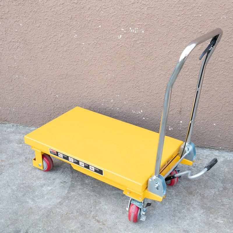 500 кг 0 9 м небольшой ножничный подъемный стол тележка ручной подъемник