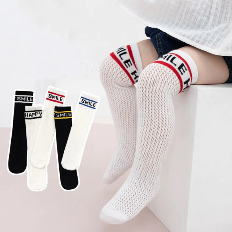 

2022 летние детские носки, Хлопковые гольфы до колена, сетчатые носки для малышей, дышащие повседневные недорогие модные аксессуары для вещей...