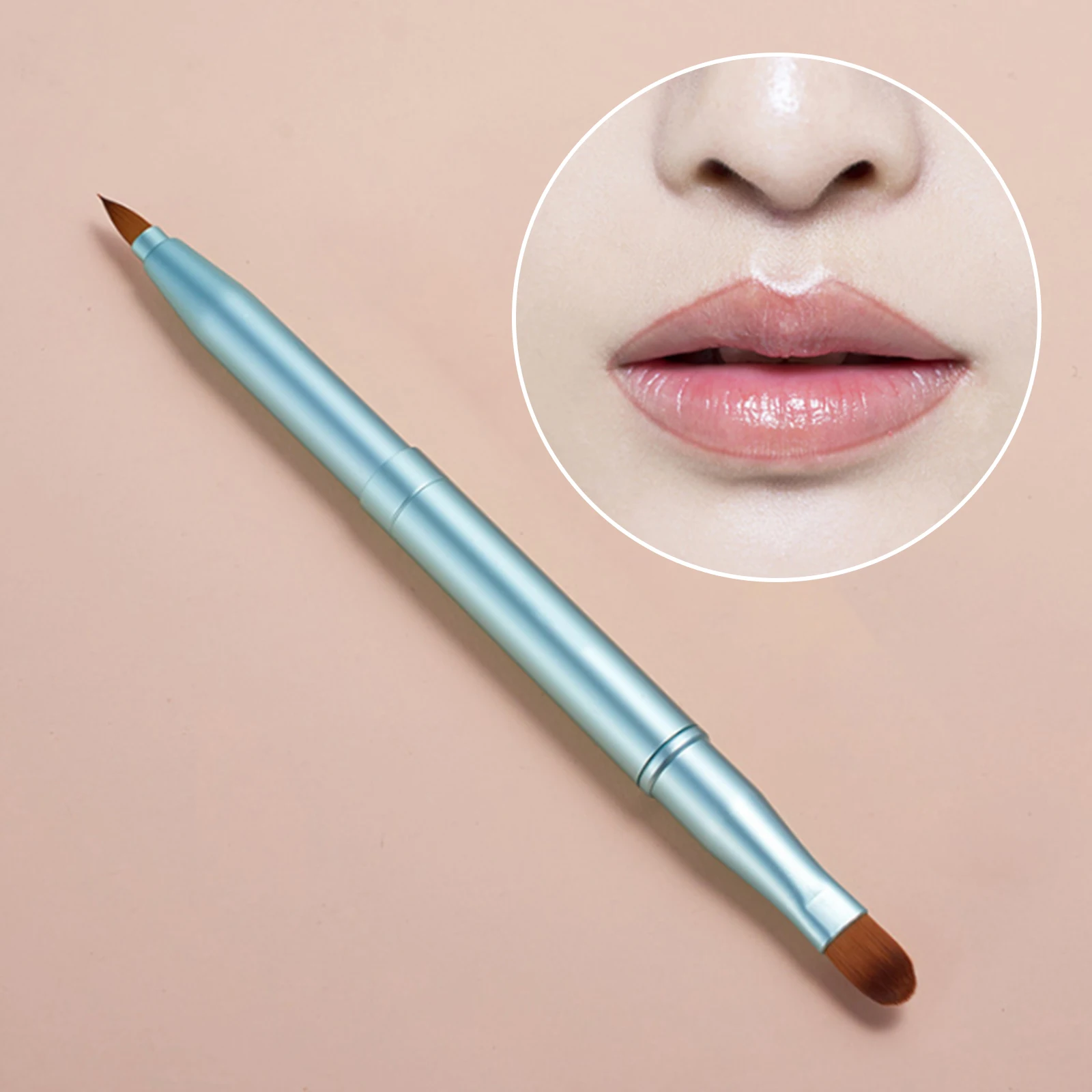 

1 Pcs Double-headed Retractable Lip Eye Liner Eyeshadow Foundation Makeup Brush Makeup Brushes Cosmetics Tool