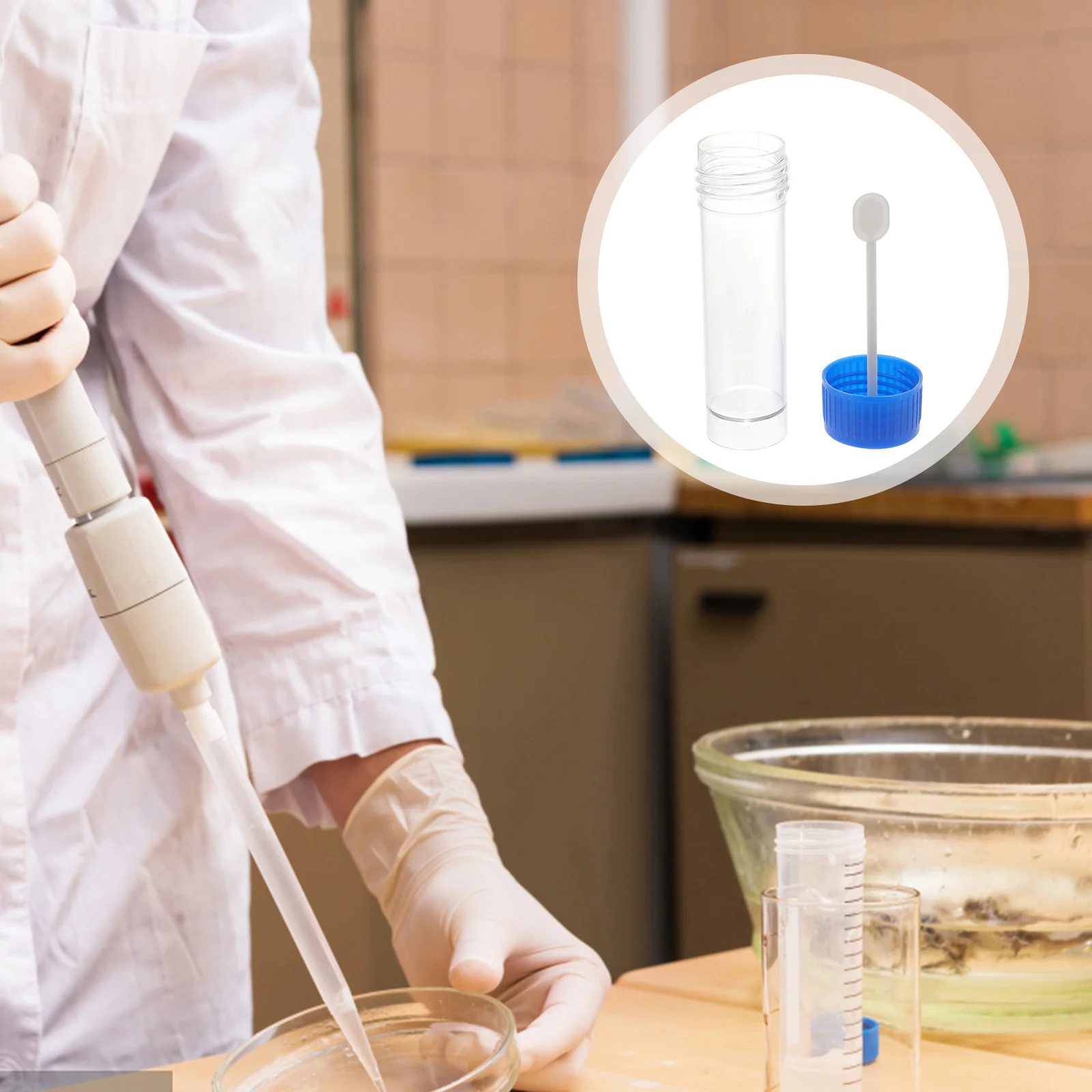 

Stool Cup Sample Cup Sampling Cup Stool Sample Containers, Container Test Cup with Lid and Spoon 10PCS, 25- 30ml