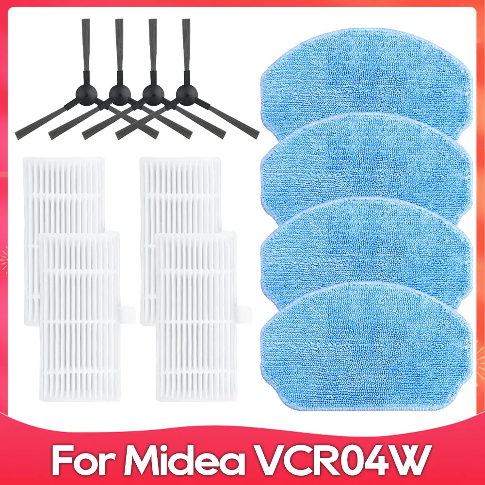 

Подходит для (Midea VCR04W / Kabum Smart 100 / IRBIS Bean 0121 / 뷰도우 Teendow BR151) Боковая щетка Фильтр Швабра Комплект аксессуаров