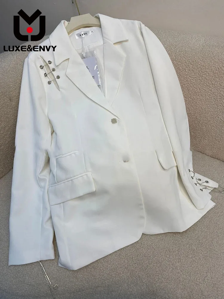 

Роскошный и ENVY Французский костюм от Кутюрье с длинным рукавом, Женский Универсальный нишевой дизайн, повседневный свободный облегающий костюм, куртка, осень 2023