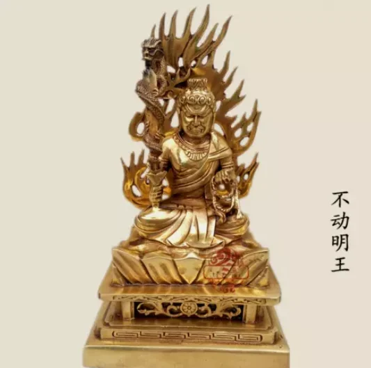 Старая китайская латунная резная тибетская буддийская статуя Будды Бодхисаттвы